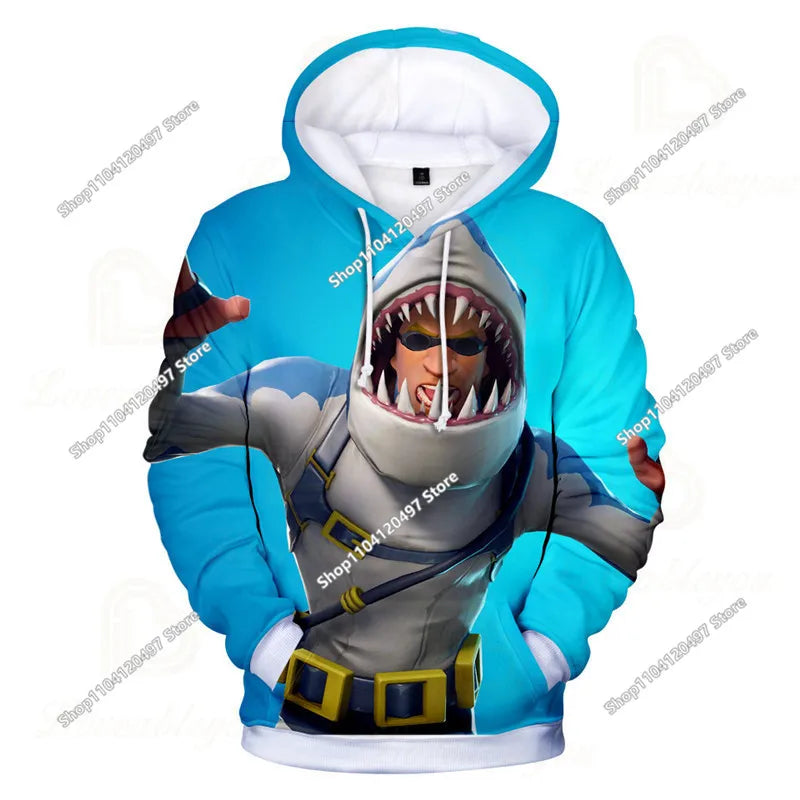 Fortnites Cosplay Sweatshirt Game 3D Printed Unisex Hoodie Casual Coat Anime Peripheral Kawaii Jacket Children Clothing Gifts