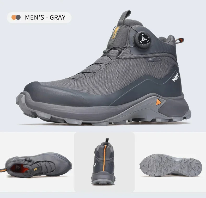 HUMTTO Leather Shoes for Men Winter Camping Outdoor Men's Sports Shoes Breathable Trekking Boots Man Non-slip Hiking Sneakers