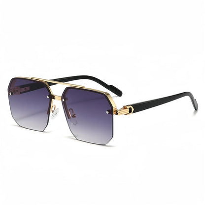 2026New Man Woman Sun Glasses Fashion Versatile UV400 Sunglasses High Quality Half-Frame Shades Unisex Double Beam Design Sunnie