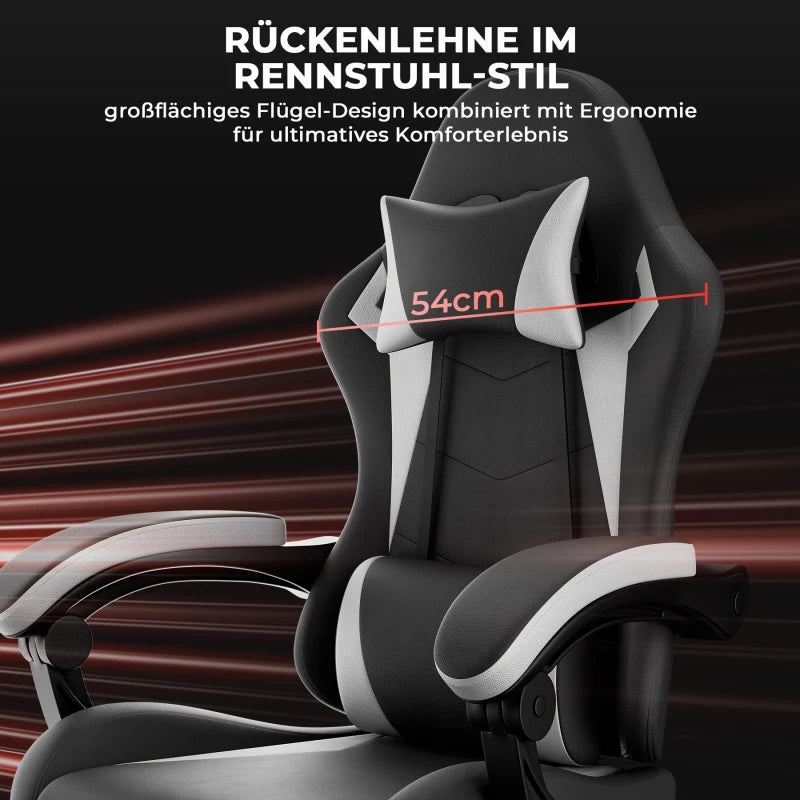 Ergonomic Gaming Chair Office Chair with Lumbar Support, Adjustable Height, 360° Swivel Computer Desk Chair with Comfortable Cushion