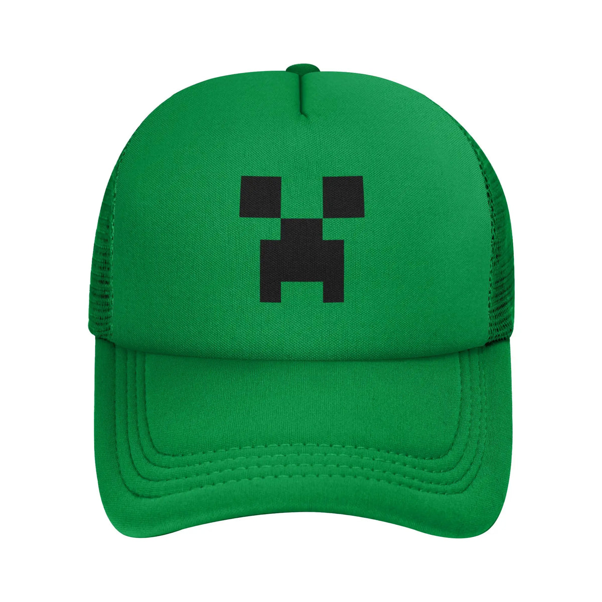 Voksen Creepers Zombie fjendtlig mob-karakter Trucker-kasket Mesh-baseballkasket Polyesterhat Solkasket Justerbare golfkasketter Sommer
