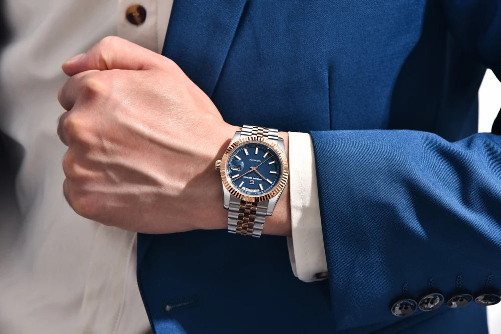 2026 New PAGANI DESIGN Enamel Dial DD36 Luxury Silver Gold Automatic Watch For Men AR Sapphire crystal Mechanical Wristwatch Men
