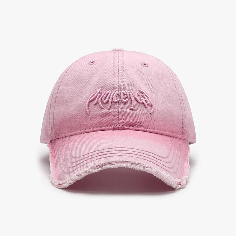 Letter Three-dimensional Embroidery Soft Top Rough Edge Men's BaseballCap European and American Fashion Versatile Cap Adjustable