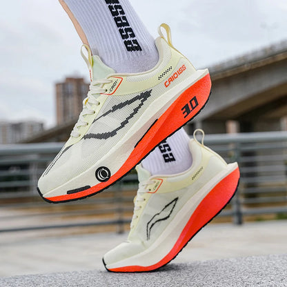 Scarpe da running con piastra in carbonio per maratona, uomo e donna, sportive, traspiranti, leggere, comode, da atletica e outdoor