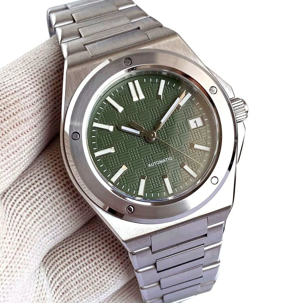 Tandorio Neue schwarze luxuriöse Business-Herrenuhr im Engineer-Stil, mechanisch, Saphirglas, 100m wasserdicht, NH35A Automatikuhren