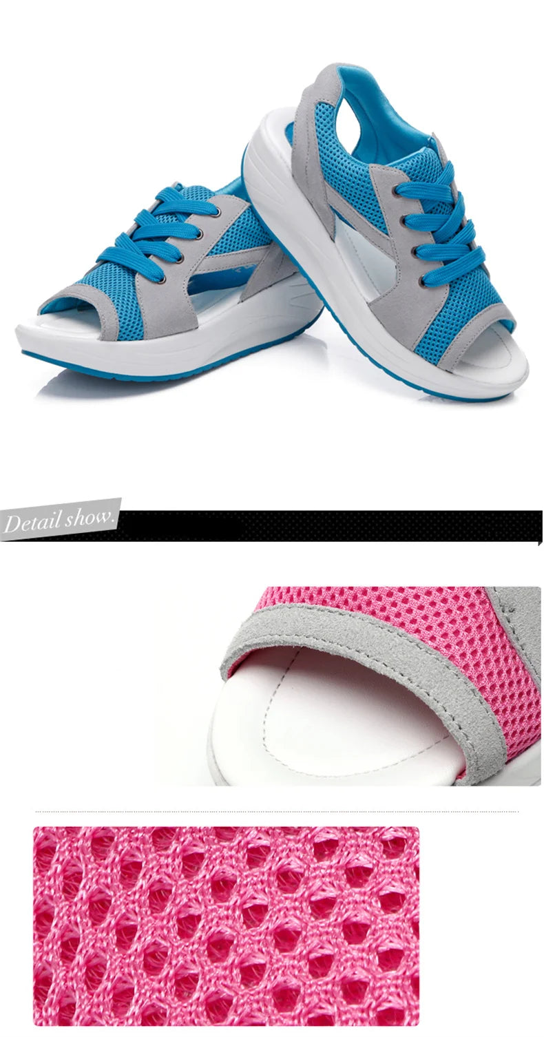 Women Sandals 2023 New Lady Platform Chunky Sandals Comfortable Women's Sandals Open Toe Casual Summer Sports Shoes