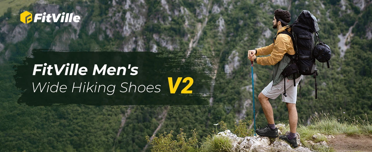 Fittington Wide Sneakers for Men Slip-on Hiking Shoes Soft Comfortable Men Running Shoe Slip Resistant Walking Shoes with Arch