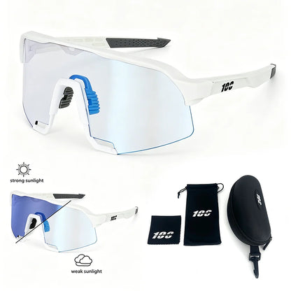 Bicycle Photochromic Sunglasses UV400 HD Lens MTB Cycling Goggles For Men Outdoor Sports Windproof Women Road Bike Glasses