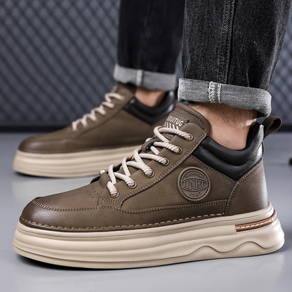 High Quality Men's Casual Leather Thick Bottom Oxford Shoes Fashion Outdoor Flat Top Quality Oxford Shoes Handmade Walking Shoes