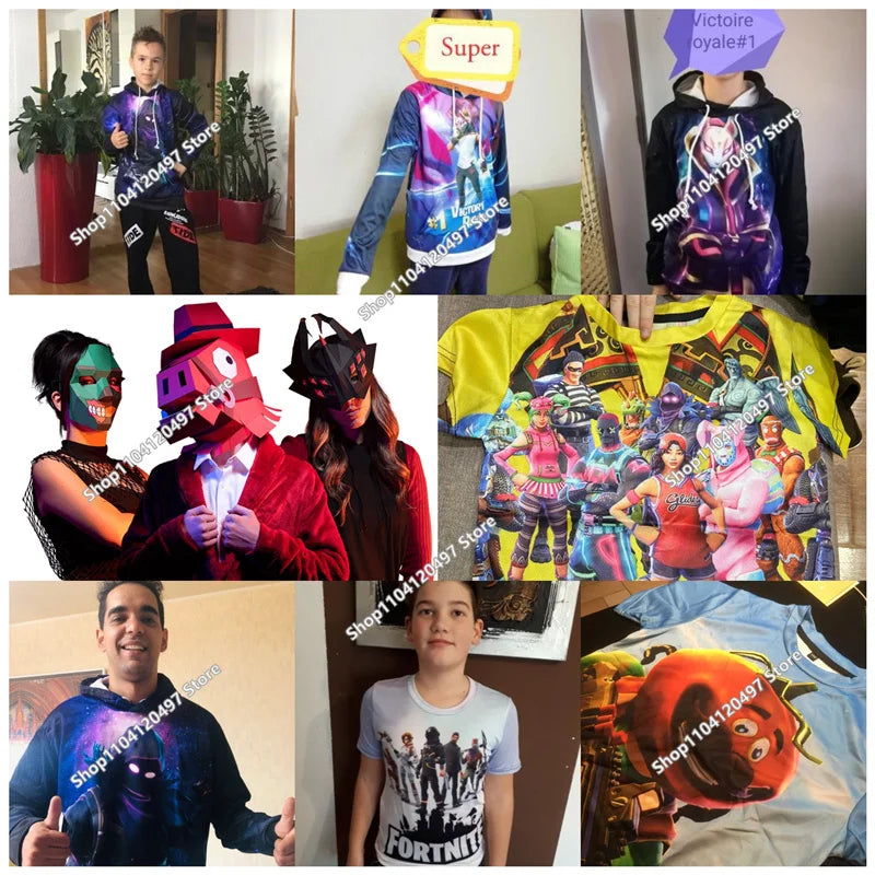 Fortnites Cosplay Sweatshirt Game 3D Printed Unisex Hoodie Casual Coat Anime Peripheral Kawaii Jacket Children Clothing Gifts