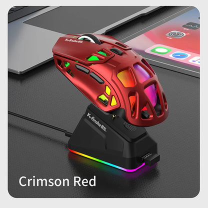Lenovo Tri-Mode Lightweight Gaming Mouse with RGB Charging Dock 12000DPI 2.4G/Bluetooth/Wired Ergonomic Mouse for PC Laptop
