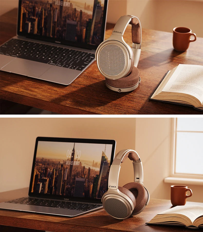 Auscultadores Audiófilos Over-Ear Magnéticos Planares FiiO JT7 – Driver 95x86mm, Headset HiFi com Fio 4.4mm e 3.5mm
