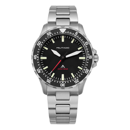 Militado ML16 Quartz Watch VH31 Sweep Movement Sapphire Super Luminova Watches Stainless Steel 200m Waterproof Wristwatch