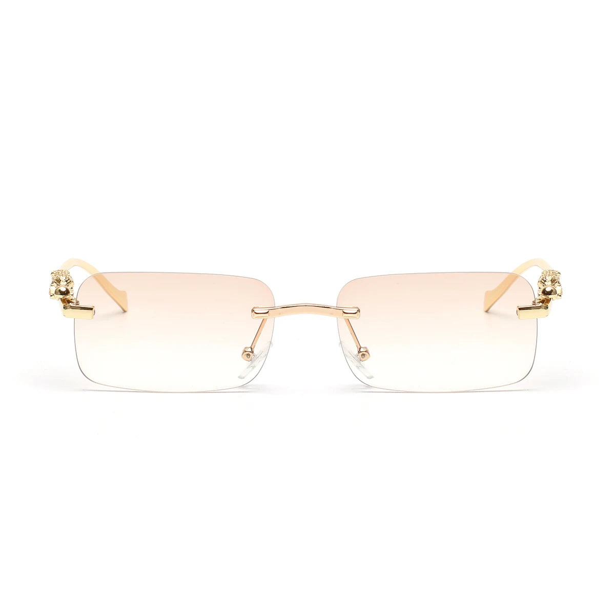 Ruiao rimless sunglasses UV400 fashion square metal glasses for men women designer man's brand sun glasses shades for outdoor