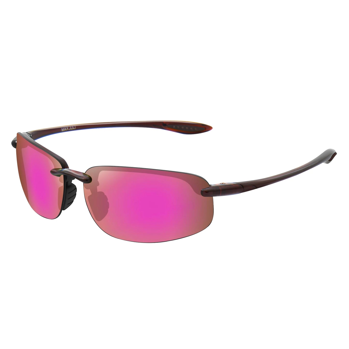 JULI Sports Sunglasses for Men Women TR90 Rimless Frame UV400 Protection for Cycling Running Fishing Baseball Driving 8001