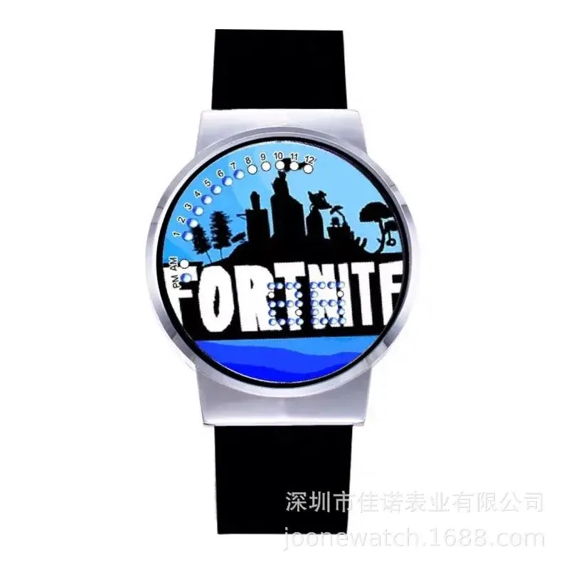 Ρολόι Fortnite Cute Fashion Cartoon Personalized Kawaii με φως νυκτός LED αφής, ηλεκτρονικό μαθητικό ρολόι, δώρο για φίλους