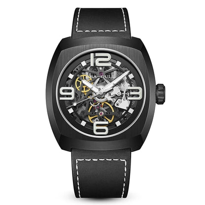 2025 Seagull Men's Mechanical Watches 44MM Skeleton Dial Luxury Man Wristwatch Sapphire Stainless Steel Waterproof Clock 6167