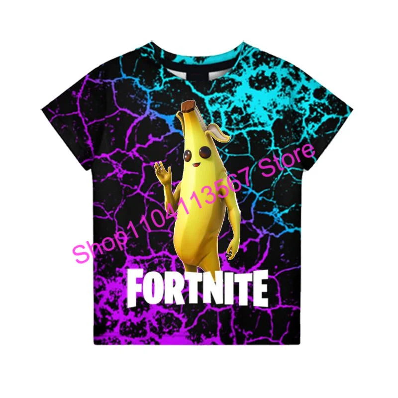 Christmas 3D T-shirt Zero Triggerfish Fortnite T-Shirt, Competitive Game Streetwear for Kids, Boys and Girls, Harajuku Teen Tees
