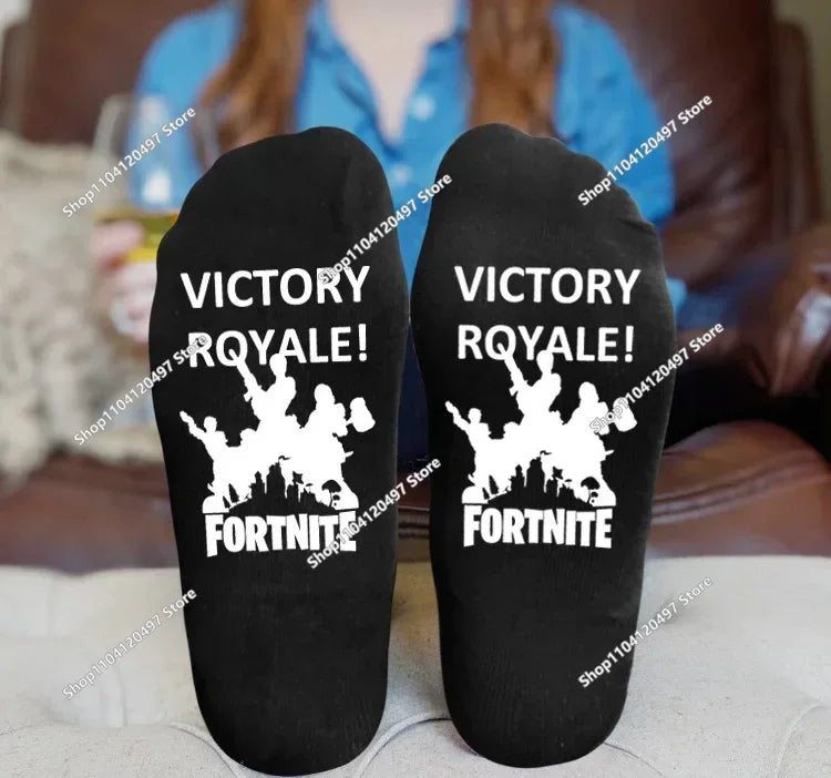 FORTNITE Sports Socks Summer Black White Breathable Low Cut Socks No Show Cotton Soft Athletic Casual Short Socks