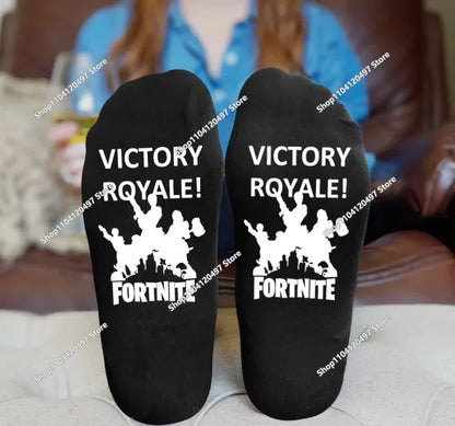 FORTNITE Sports Socks Summer Black White Breathable Low Cut Socks No Show Cotton Soft Athletic Casual Short Socks