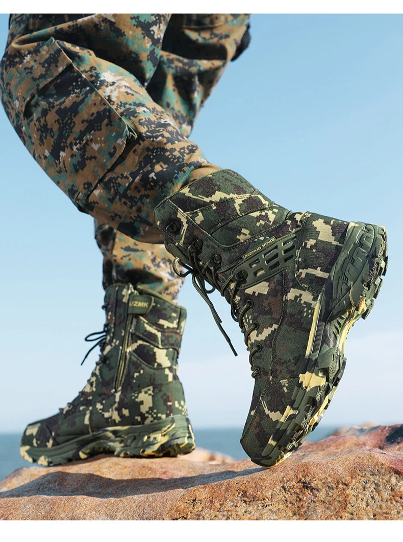 Hiking Shoes Men Boots Wear-resistant Breathable Casual Sports Shoes Men Ankle Boots Comfortable Outdoor High-top Boots Men
