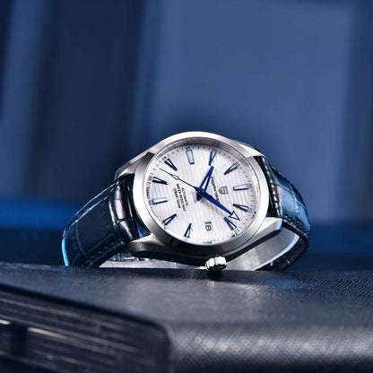 Reloj de lujo para hombre PAGANI DESIGN – Modelo automático mecánico (calibre 8215), de acero inoxidable, hermético, con indicador de fecha y agujas luminiscentes