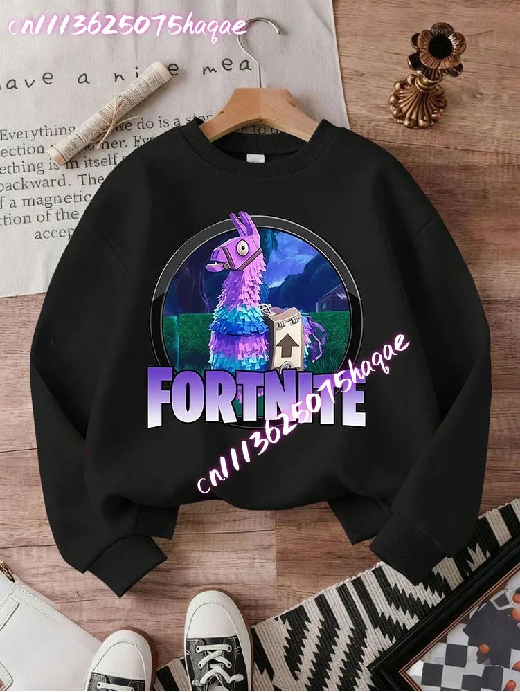 New Fortnites Kids Sweatshirts Cartoon Game Character Printed Hoodie Autumn Casuals Children Tops Winter Baby Boys Clothing