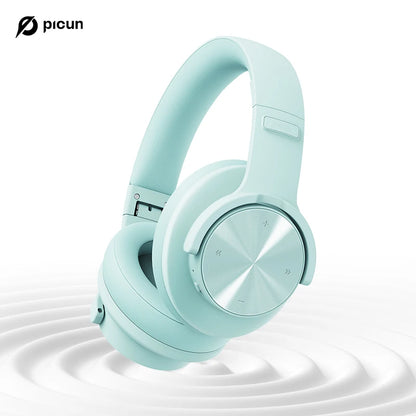 Picun B8 Wireless Bluetooth Headphones – 120H Playtime, Bluetooth 5.3, Low Latency Gaming Headset with Microphone & Deep Bass Sound
