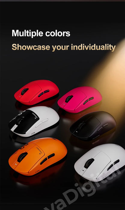 ATK Dragonfly A9 Ultimate belaidė žaidimų pelė A9 Air PAW3950, itin lengva ergonomiška e. sporto FPS žaidėjų pelė CSGO A9 Ultra