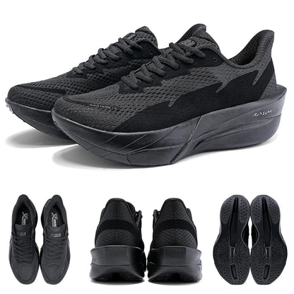 IRUNSVAN Carbon Fiber Sneakers für Einsteiger/Fortgeschrittene, atmungsaktive und bequeme Trainings-Laufschuhe mit dicker Sohle, unisex 130