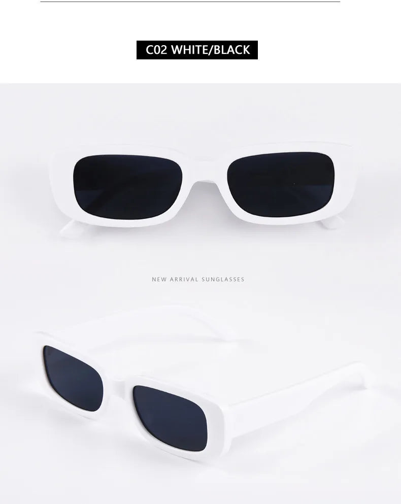 New Small Sunglasses Women Men Trendy Vintage Brand Designer Hip Hop Square Green Sun Glasses Female Eyewear UV400