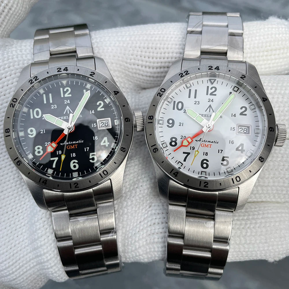 STEELFLIER Ufficiale SF792 GMT Orologio da polso meccanico Movimento NH34 Super BGW9 C3 Luminoso Impermeabile fino a 200 m Orologio da immersione di lusso da uomo