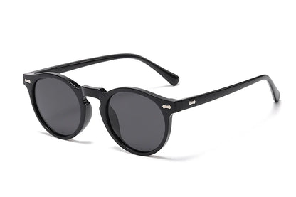 Peekaboo polarized sunglasses for men korean fashion driving round sun glasses for women uv400 green brown summer accessories