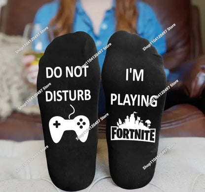 FORTNITE Sports Socks Summer Black White Breathable Low Cut Socks No Show Cotton Soft Athletic Casual Short Socks