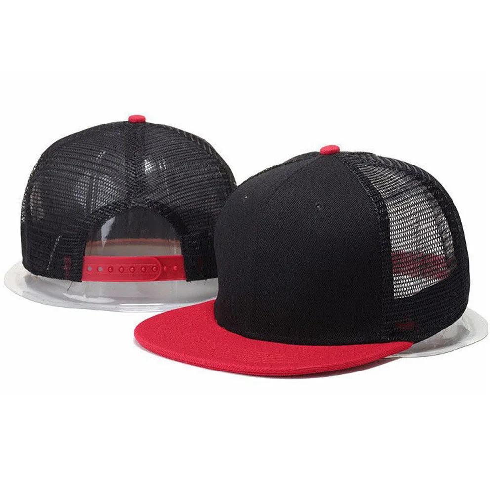 Herre-kasketter, flad hat, hiphop-snapback, fancy nitte-baseballkasket, street dance-kasket, trendy mesh-visir, unge drenge og piger