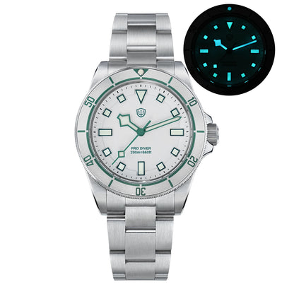 Watchdives WD1969 PRO Men Quartz Watch Sapphire Crystal Luminous Waterproof VH31Sweep Seconds Movement Stainless Steel Watches