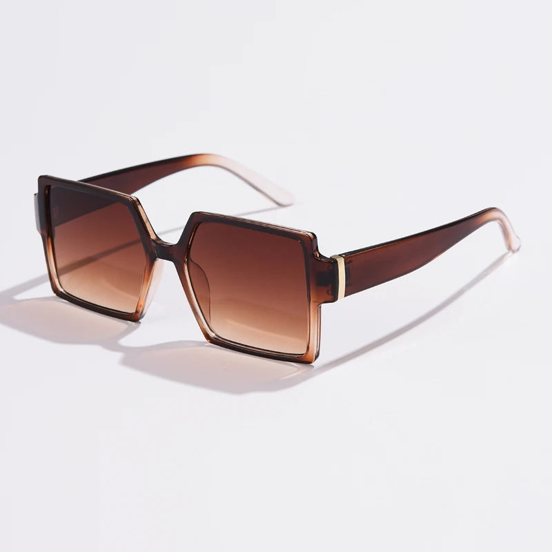 Cycling 1/2pcs Female Square Large Frame Sunglasses Women Retro Brand Big Frame Sun Glasses Black Fashion Gradient Eyeglasses