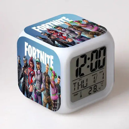 Fortnite Alarm Clock Cute Fashion Cartoon Personalized Creative Kawaii Minimalist LED Alarm Clock Gift for Friends' Birthday