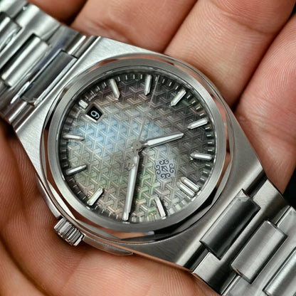 IX&DAO 2025 Neu 37mm Warrior Herren-Automatikuhr mit Miyota 9015 Uhrwerk, Saphirglas, Edelstahl, wasserdicht bis 10Bar, BGW