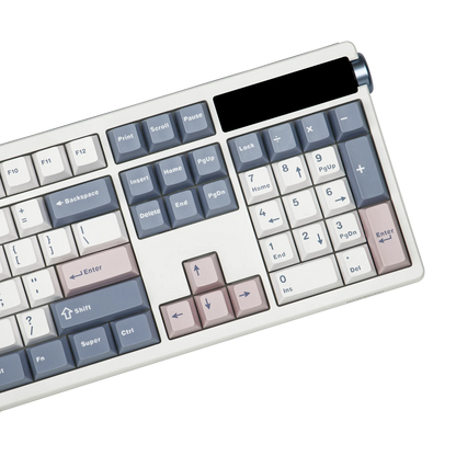 EPOMAKER TH108 PRO 100% Full-Sized Hot-Swap kabelgebundene/BT/2.4Ghz kabellose mechanische Tastatur mit Display & Drehknopf, 10000mAh Akku