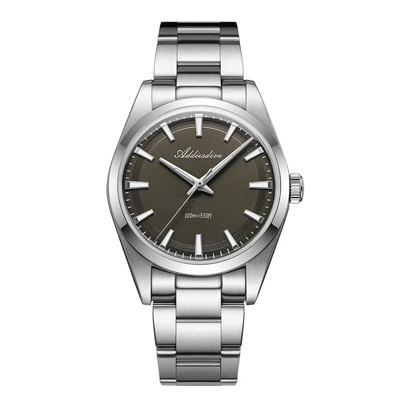 ADDIESDIVE 2024 New AD2066 Men's Watches Bubble Mirror Pot Cover Glass Stainless Steel Waterproof  Quartz Watch Man reloj hombre