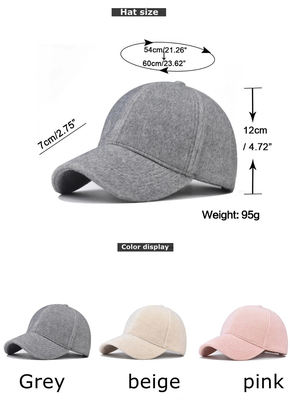 FS Luxury Brand Cashmere Baseball Cap For Men Fashion Pink Gray Women Hat Summer Outdoor Sports Golf Caps Casquette Homme 2026