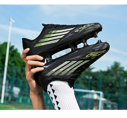 Chaussures de football pour hommes, crampons de football pas chers, chaussures de terrain AG/TF antidérapantes, chaussures de football d'entraînement en plein air pour débutants.