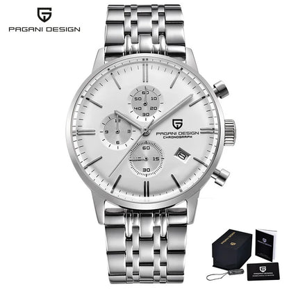 PAGANI DESIGN New 2720K Men Watch VK67 Quartz Wristwatch Multi functional Chronograph Sapphire Glass Waterproof Clock Watch Gift