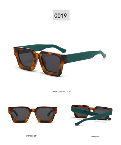 JNPCXI Fashion Square Women Luxury Sunglasses Retro Gradient Blue Designer Men Trending Sun Glasses Shades UV400