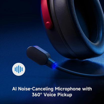 MCHOSE V9 Pro Wireless Gaming Headset 7.1 Surround Sound, Bluetooth 5.3 Headphones with Noise Cancelling Mic, Low Latency PC Gaming Headset