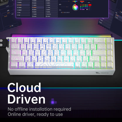 SMAILWOLF SK11 68HE Magnetic Switch Mechanical Keyboard, 68% Layout, Gaming & Esports, Rapid Trigger, 0.01mm, 8K, Wired