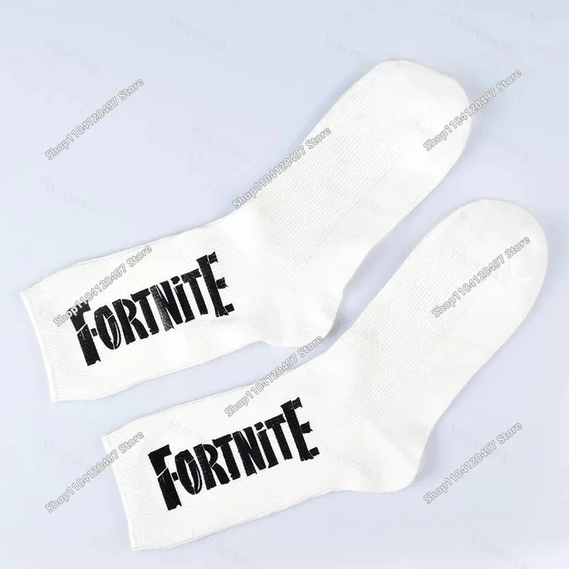 FORTNITE Sports Socks Summer Black White Breathable Low Cut Socks No Show Cotton Soft Athletic Casual Short Socks