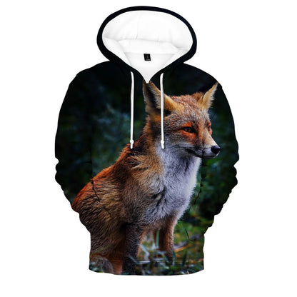 Sudaderas con capucha y sudaderas casuales con estampado 3D de zorro, cómodas y originales, estilo hip hop popular, para hombre/mujer y adulto/niño
