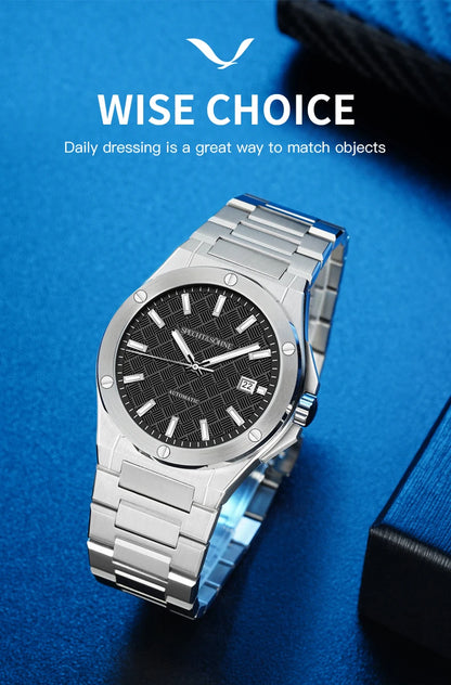 Relógio Masculino Specht&Sohne 2025 Novo 38MM Automático, Movimento Japonês Miyota 8215, Aço, Vidro de Safira, Reloj Homb Impermeável